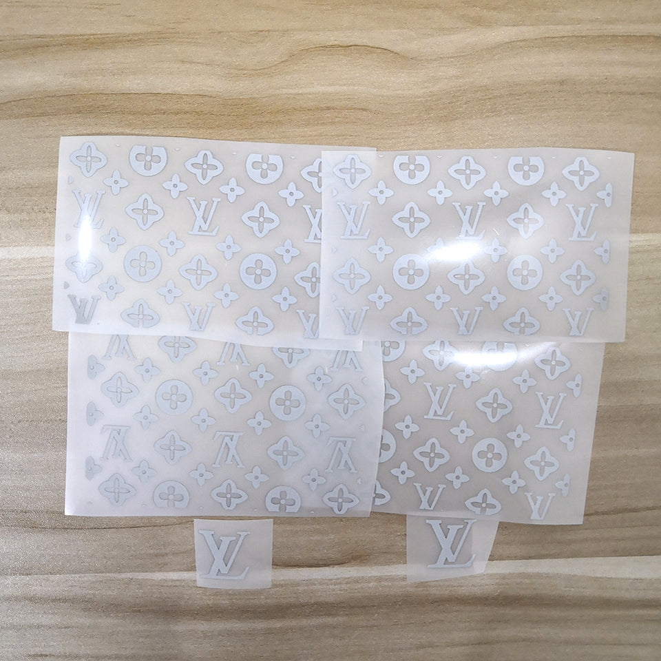 3M Reflective Louis Vuitton Iron on Patches For Custom Air Force 1 LV for Man or Women