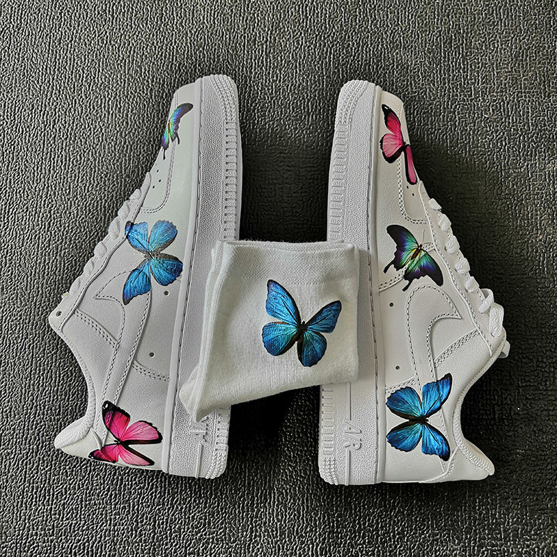 Custom Air Force 1 with 3 Different Butterflies