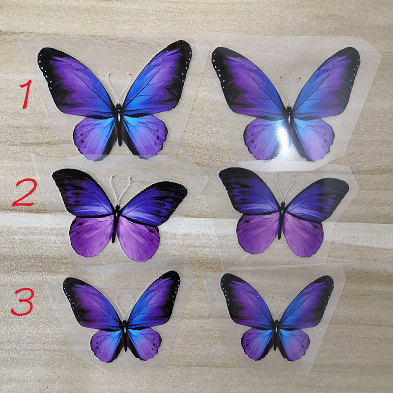 purple butterfly patches for custom shoes