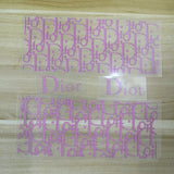 pink dior monogram patches for shoes decal
