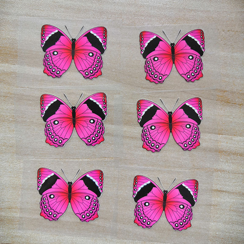 pink butterfly iron on stickers