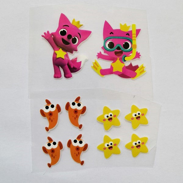 pink fox stickers for kid shoes