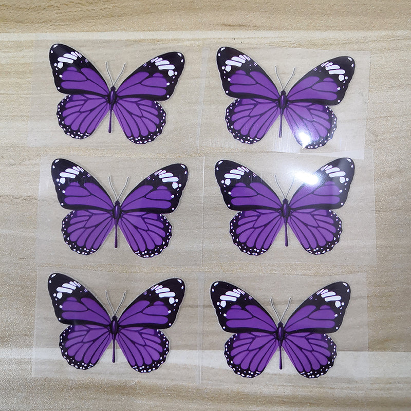 Purple Butterfly Patches For Custom Air Force 1 Butterfly, Heat Transfer Butterfly Sitckers For Shoes Decal