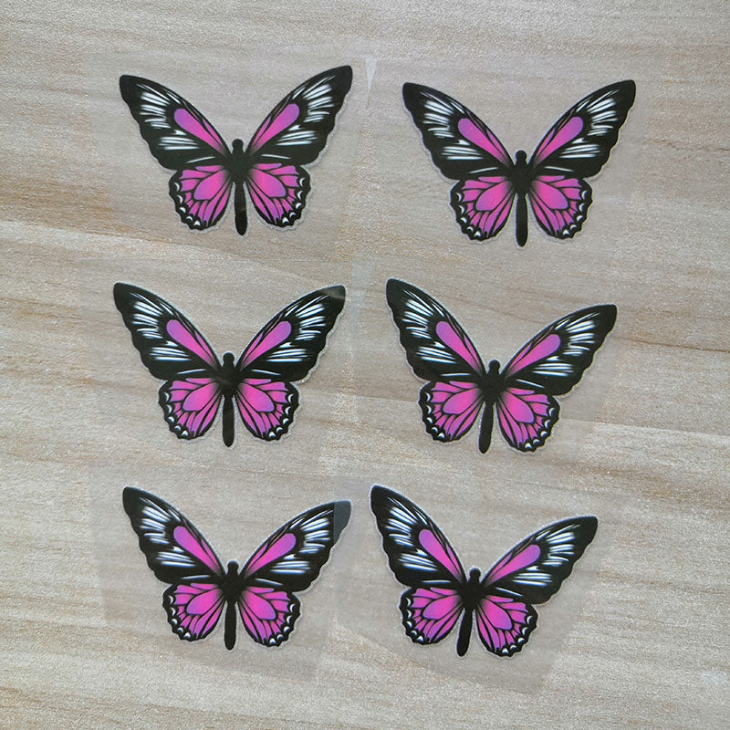 iron on butterfly purple