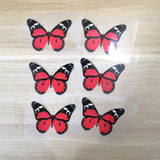 Red Butterfly Patches For Custom Butterfly Sneaker Red Butterfly Stickers for Shoes