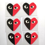 Comme des Garçons Patches For Custom Air Force 1, Perfect Red Heart For Custom Sneakers/Vans/AF1 ADG Theme