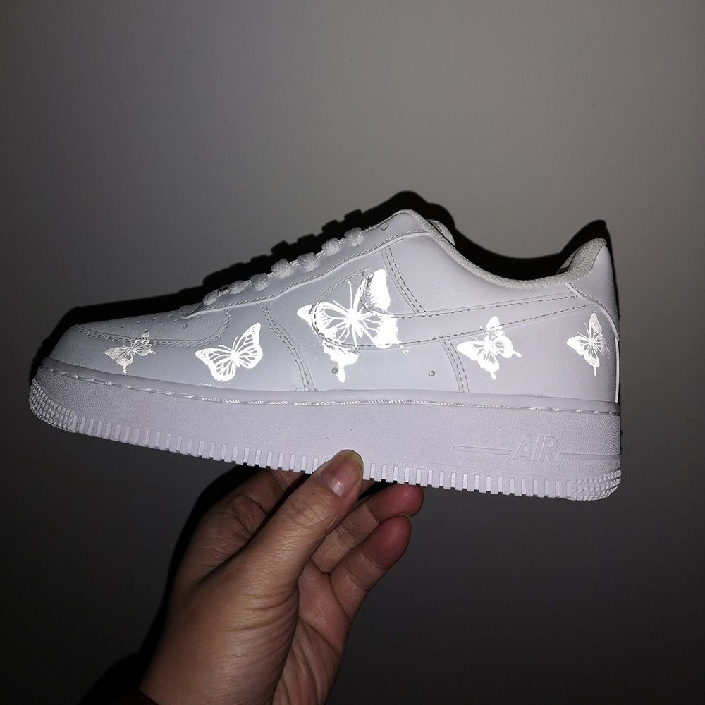 Custom Reflective Air Force 1s (Drip, Butterfly, Stars) ALL SIZES AF1 Ones