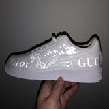 3M Reflective Dinosaur Gucci Dior And Blossom For Custom Air Force 1 Reflective
