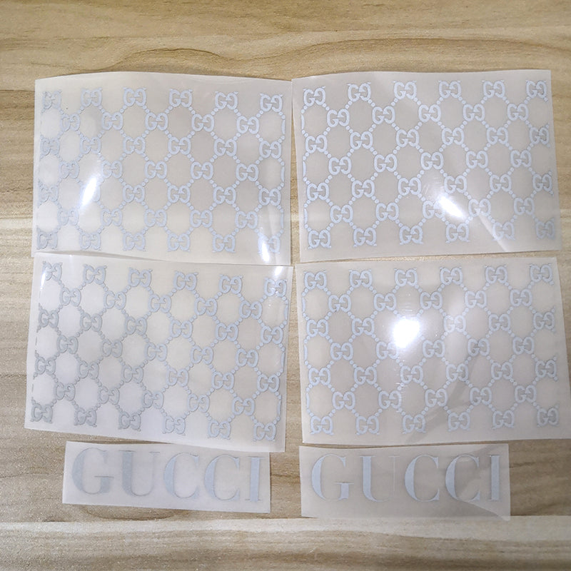 reflective gucci stickers for custom shoes