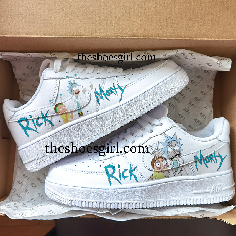 Iron On Patches Rick and Morty for DIY/Custom Air Force 1 Rick and Morty Theme