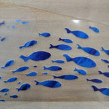 Iron On Patches Two Whales Hunting Shoal Of Fishs