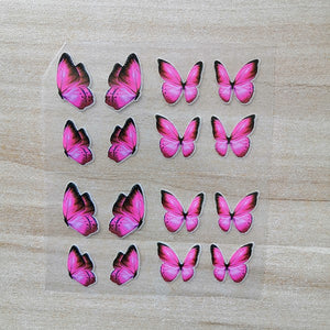 Pink butterfly stickers for shoes