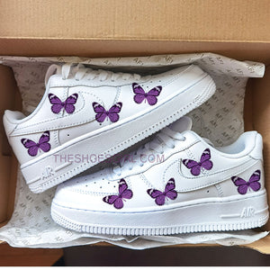 Small Purple Butterfly Iron On Stickers For Custom Butterfly Sneaker Purple Butterfly Stickers for Adult or Kids Shoes
