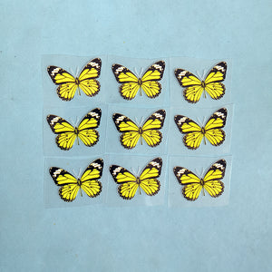 Small Yellow Butterfly Iron On Stickers For Custom Kids Shoes Butterfly