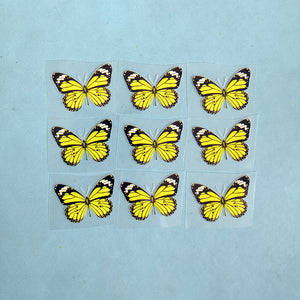 Small Yellow Butterfly Iron On Stickers For Custom Kids Shoes Butterfly