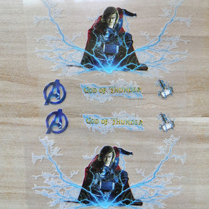 Thor Heat Transfer Stickers, Iron on Thor Marvel Patches for DIY/Custom Shoes Marvel