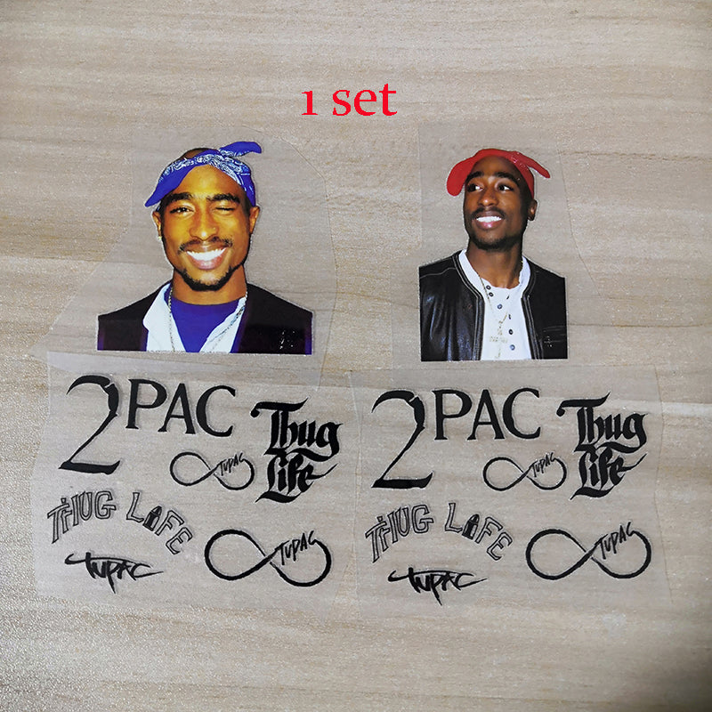 tupac iron on stickers