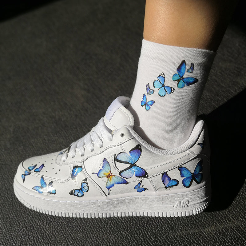 Unisex Various Blue Butterflies Socks