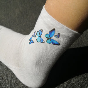 Unisex Various Blue Butterflies Socks