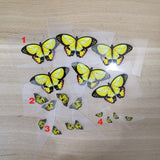 Various Cheap Iron On Yellow Butterfly Patches For DIY Butterfly AF1 For Adult or Kids Shoes