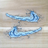 Water Swoosh Iron on Stickers for Air Force 1 Or Other Nike Shoes