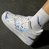 Ocean Theme Custom AF1 With Two Whales Hunting Fishes