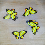 Various Cheap Iron On Yellow Butterfly Patches For DIY Butterfly AF1 For Adult or Kids Shoes