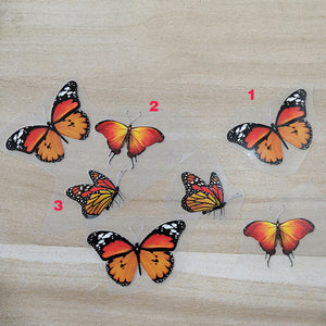 Heat Transfer Monarch Butterfly Patches 3 Designs 7 Butterflies Stickers For DIY Adult or Kid Shoes